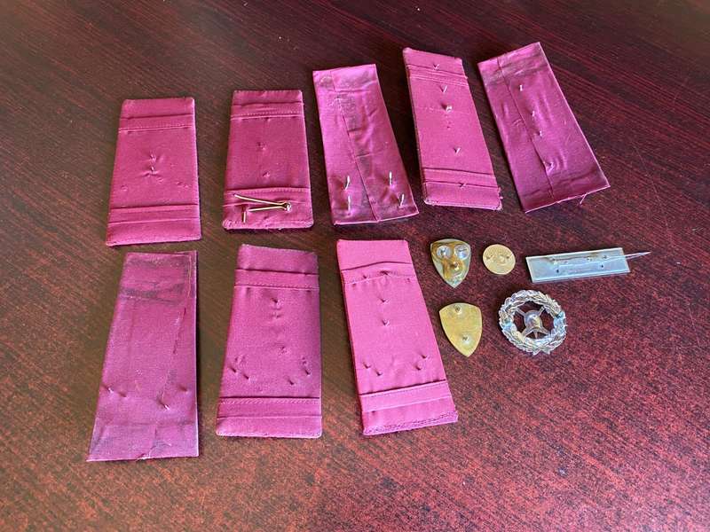 JOHANNESBURG FIRE BRIGADE RANKS AND OTHER BADGES- 13 ITEMS-SOLD TOGETHER