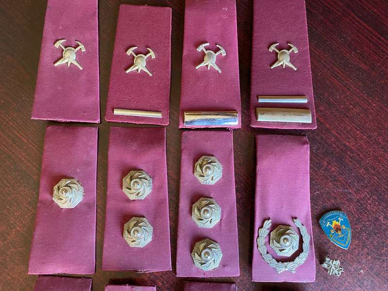 VINTAGE JHB FIRE DEPARTMENT RANK BOARDS AND BADGES