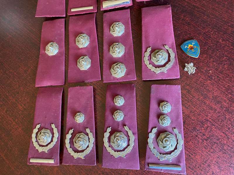 VINTAGE JHB FIRE DEPARTMENT RANK BOARDS AND BADGES