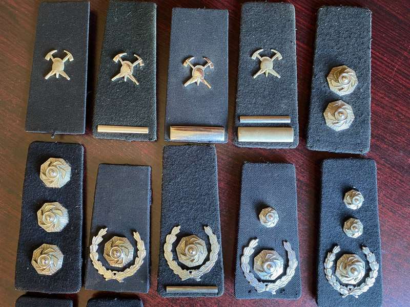 SA FIRE FIGHTER RANK BOARDS-SCARCE- COMPLETE SET