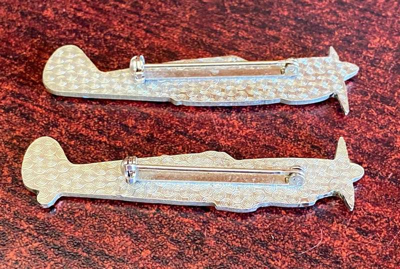 2X AIRCRAFT STICK BADGES -SOLD TOGETHER