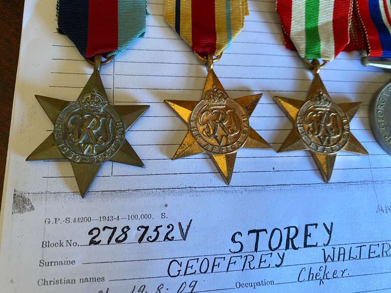 GROUP OF 5 TO 278752 GEOFFREY W (WALTER) STOREY- HE WAS BORN IN MOWBRAY ON THE 19TH AUG 1909-10 PAGE