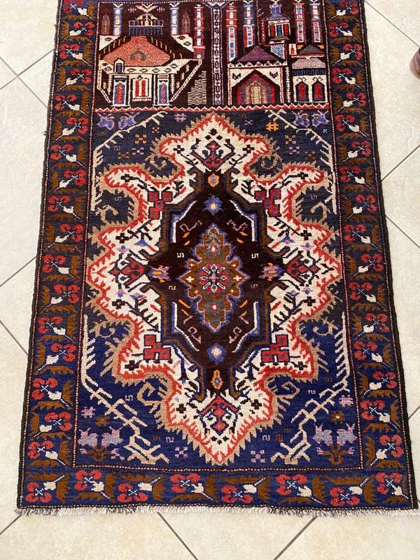 HAND KNOTTED BALUCHI PERSIAN CARPET-CONDITION UNUSED-MEASURES 148X92 CM