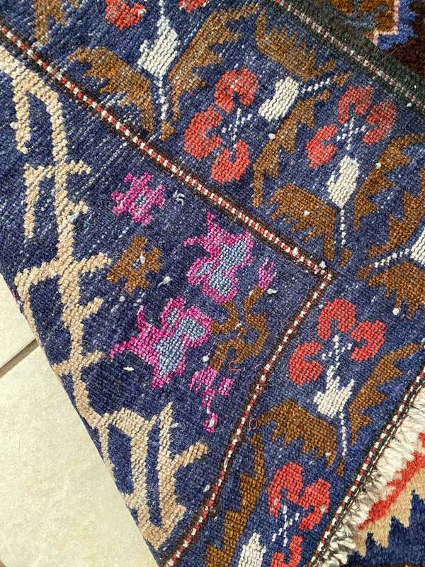 HAND KNOTTED BALUCHI PERSIAN CARPET-CONDITION UNUSED-MEASURES 148X92 CM