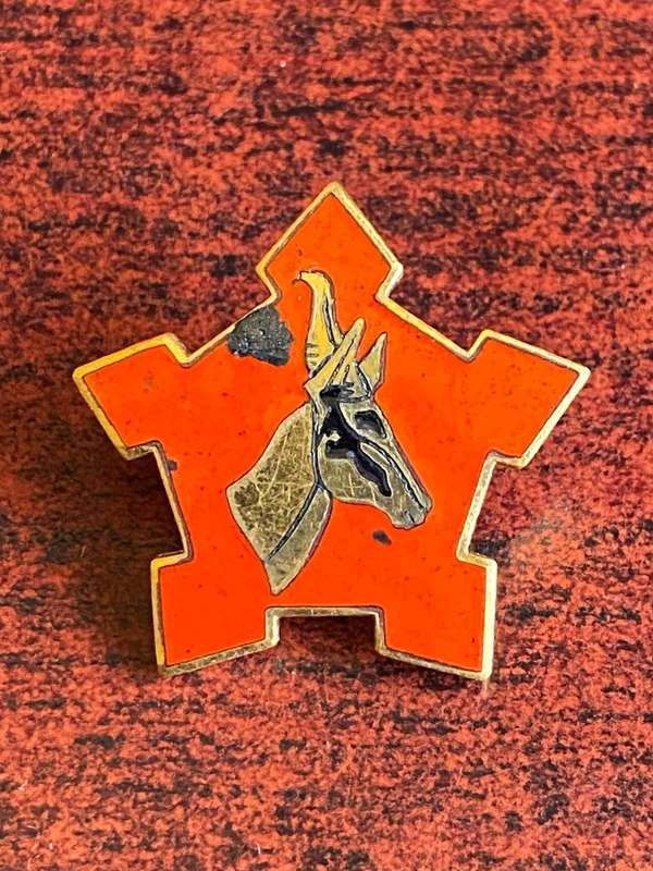 ARMY SERGEANT MAJOR COLLAR BADGE-ENAMEL VARIATION-WORN 1980-2002- 2 PINS
