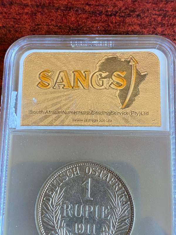 SLABBED GERMAN EAST AFRICA,SILVER 1911- 1 RUPEE