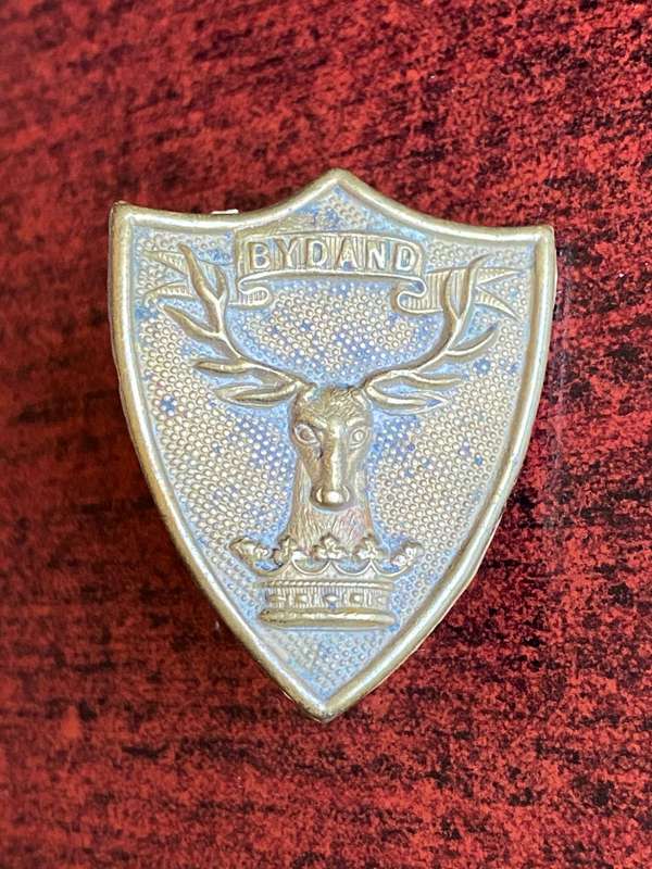 CAPE TOWN HIGHLANDERS,BRASS -OTHER RANKS SPORRAN BADGE-WORN POST 1902- 2 LUGS