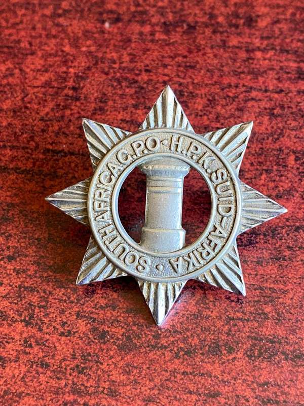 SOUTH AFRICA GENERAL POST OFFICE- CAP BADGE SMALLER TYPE - 2 LUGS