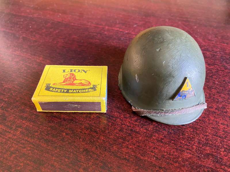 MINIATURE USA STEEL HELMET- MEASURES 85 X 70 MM