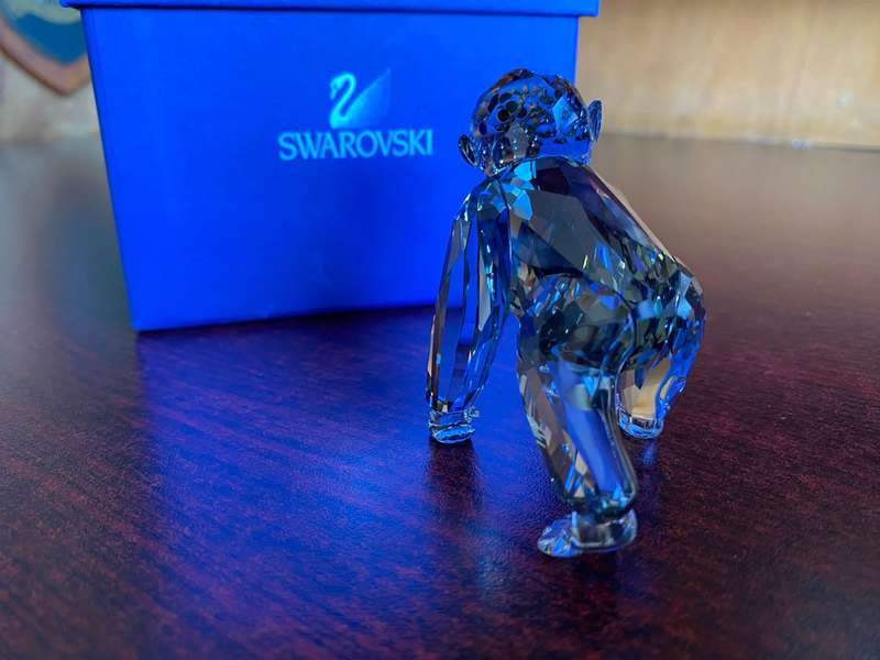 SWAROVSKI GORILLA CUB-2009-ANNUEL EDITION-SIZE 62 MM TALL-MINT BOXED