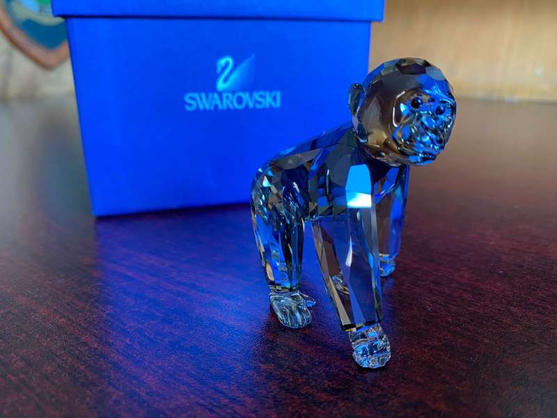 SWAROVSKI GORILLA CUB-2009-ANNUEL EDITION-SIZE 62 MM TALL-MINT BOXED