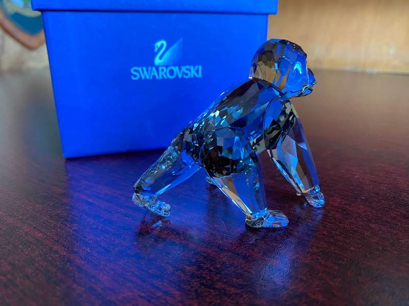 SWAROVSKI GORILLA CUB-2009-ANNUEL EDITION-SIZE 62 MM TALL-MINT BOXED