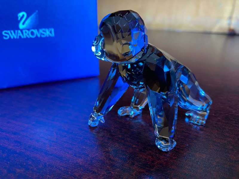 SWAROVSKI GORILLA CUB-2009-ANNUEL EDITION-SIZE 62 MM TALL-MINT BOXED