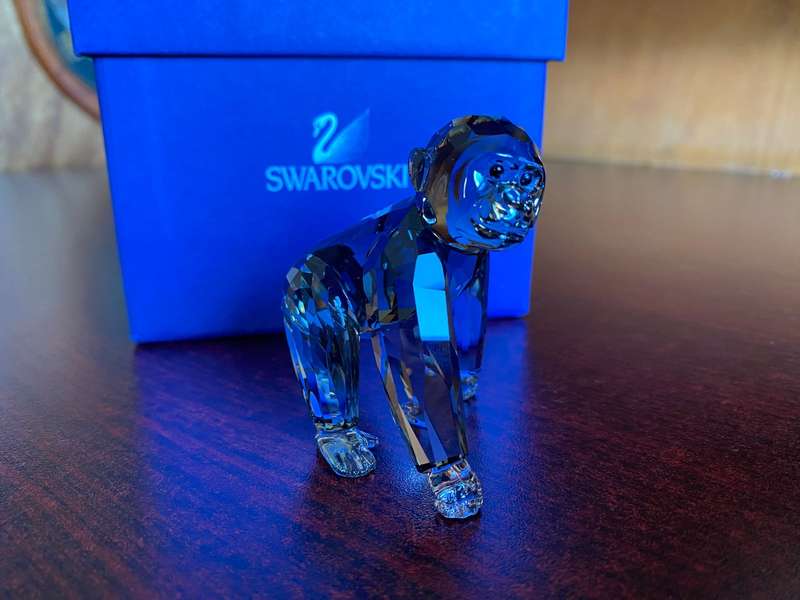 SWAROVSKI GORILLA CUB-2009-ANNUEL EDITION-SIZE 62 MM TALL-MINT BOXED