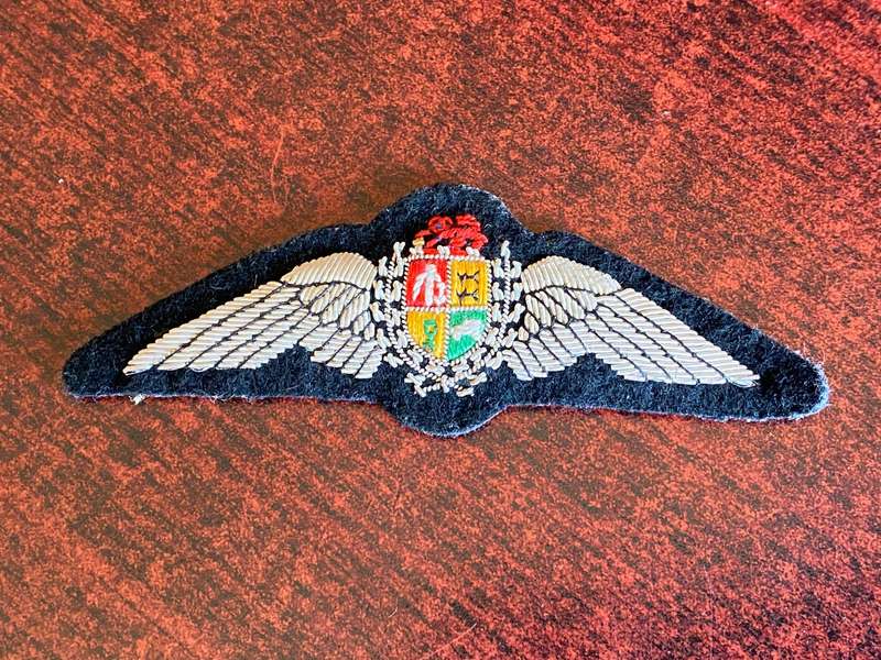 SAAF SILVER WIRE EMBROIDERED PILOTS WING-WORN 1993-2003