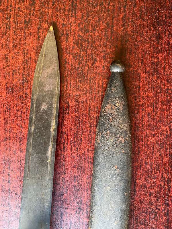 FN BAYONET WITH METAL SCABBARD
