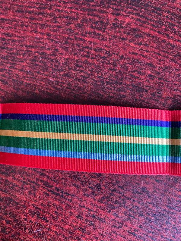 FULL SIZE PACIFIC STAR MEDAL RIBBON-SOLD IN LENGTHS OF 18 CM