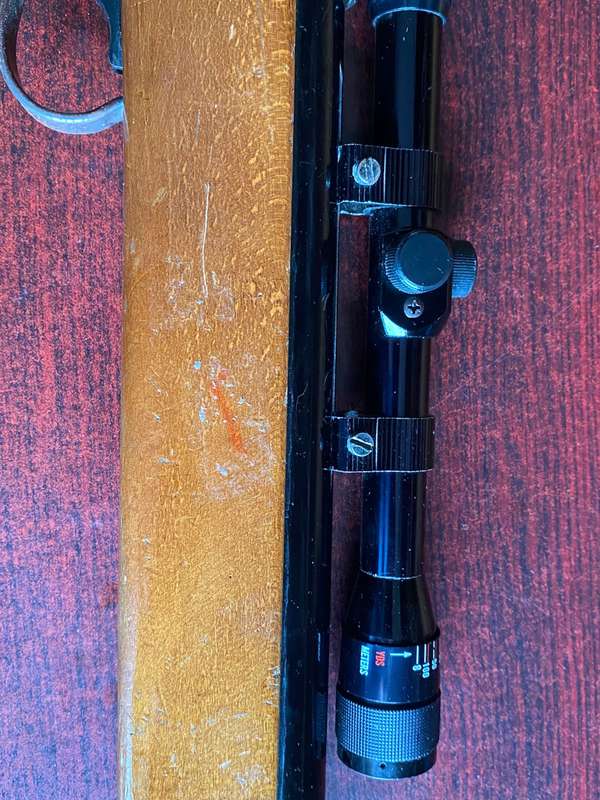 BSA METEOR AIR GUN MADE IN ENGLAND .177 CAL. WITH BISLEY DELUXE 4X20 SCOPE-PLEASE