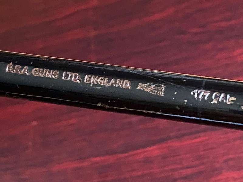BSA METEOR AIR GUN MADE IN ENGLAND .177 CAL. WITH BISLEY DELUXE 4X20 SCOPE-PLEASE