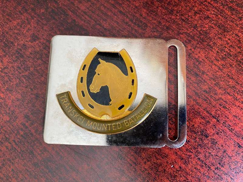 TRANSKEI MOUNTED BATTALION (MOUNTED INF.) BELT BUCKLE-INTRODUCED 1988