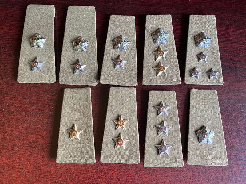 SELECTION OF SADF RANK BOARDS-WORN 1970'S-1996