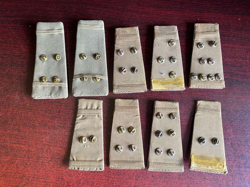 SELECTION OF SADF RANK BOARDS-WORN 1970'S-1996