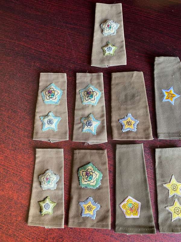 SELECTION OF SADF RANK,SLIP ONS-WORN 1970'S-1996