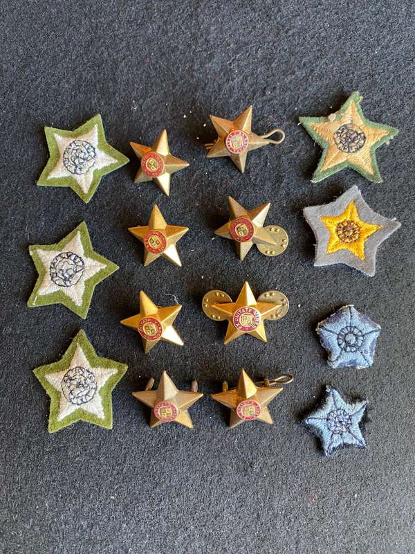 SADF OFFICERS RANK PIPS-MIXED LOT OF 15 SOLD TOGETHER