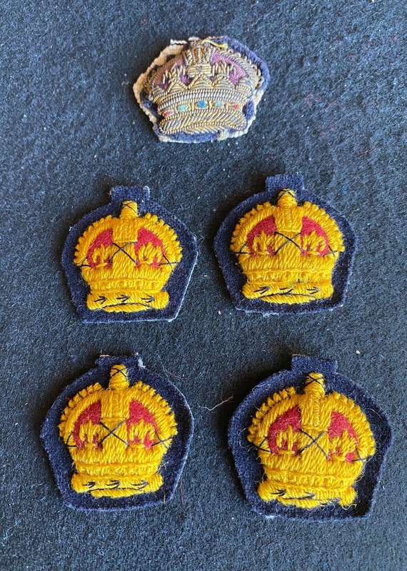 MIXED LOT OF CROWN RANKS-SOLD TOGETHER