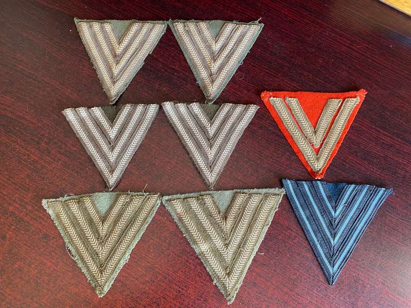 MIXED LOT OF SA RANKS-WORN 1960'S-70'S