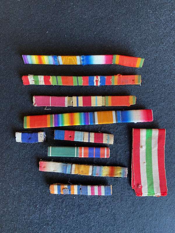 MIXED LOT OF WW1/WW2 AND SADF MEDAL BARS