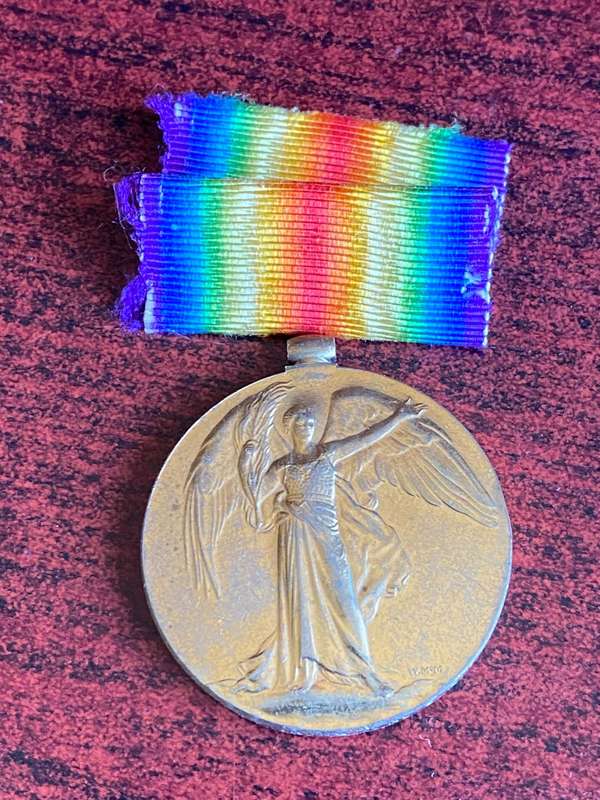 WW1 VICTORY MEDAL AWARDED TO LANCE CORPORAL EDWARD KAIGHIN IRONS, 2 SAI