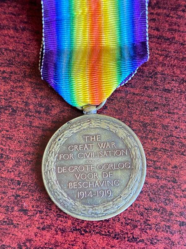 WW1 VICTORY MEDAL AWARDED TO PRIVATE 402 ERNEST REUBEN LITTLETON 8TH SAI JHB FORMALY 367 2ND IMPERIA