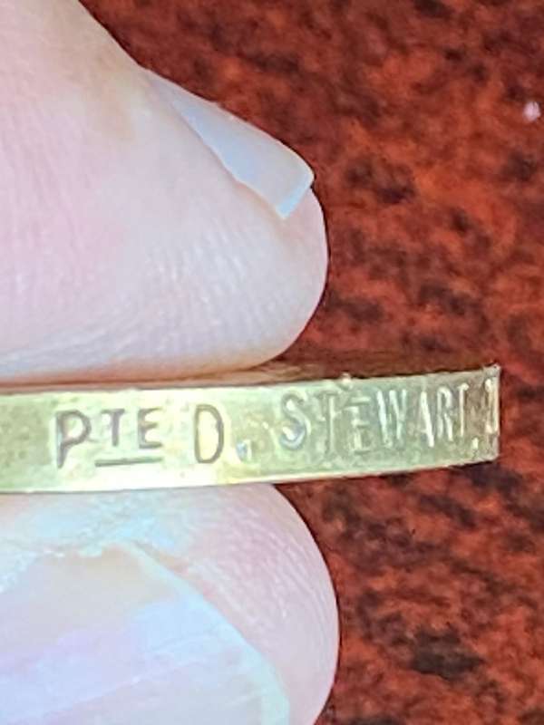 WW1 VICTORY MEDAL-AWARDED TO PRIVATE DAVID STEWART 16992 1 SAI BRIGADE (WOUNDED) 2 SA REGT.