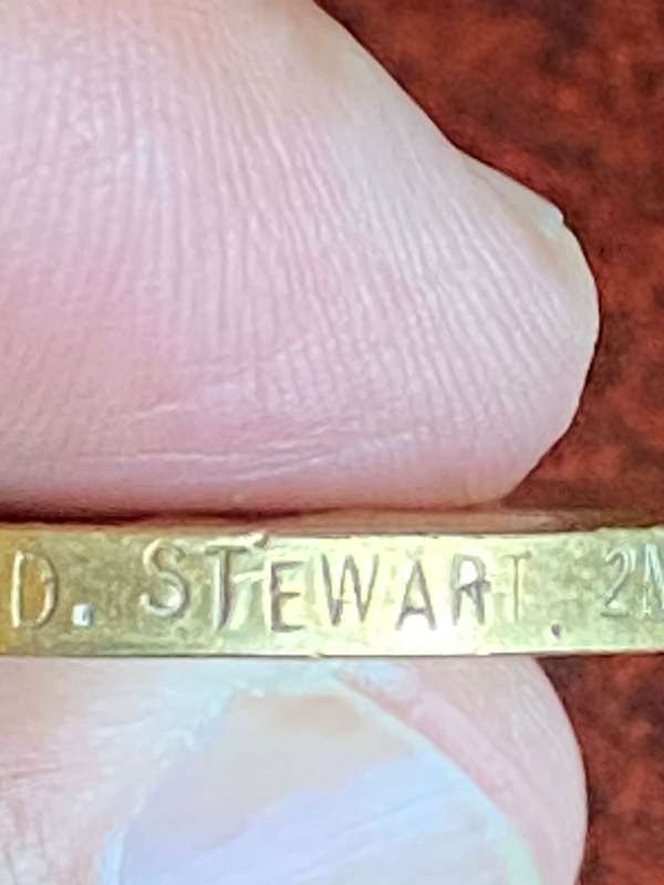 WW1 VICTORY MEDAL-AWARDED TO PRIVATE DAVID STEWART 16992 1 SAI BRIGADE (WOUNDED) 2 SA REGT.