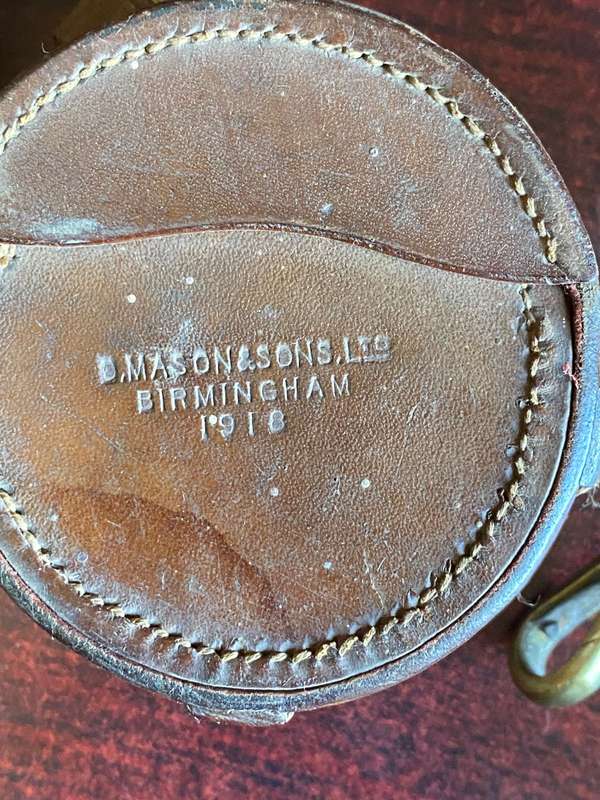 MIXED LOT-COMPASS LEATHER HOLDER-DATED 1918 AND SAM BROWN-ALL FROM WW1 PERIOD