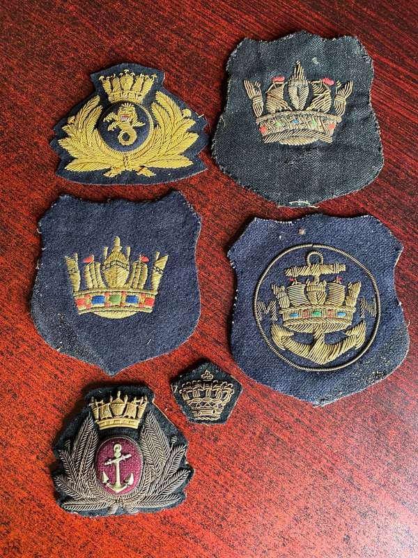 MIXED BRITISH NAVAL LOT OF BADGES- 6 IN TOTAL