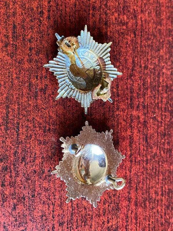 COLDSTREAM GUARDS,CAP BADGES-LUGS ON ONE MISSING-1890'S- TO DATE