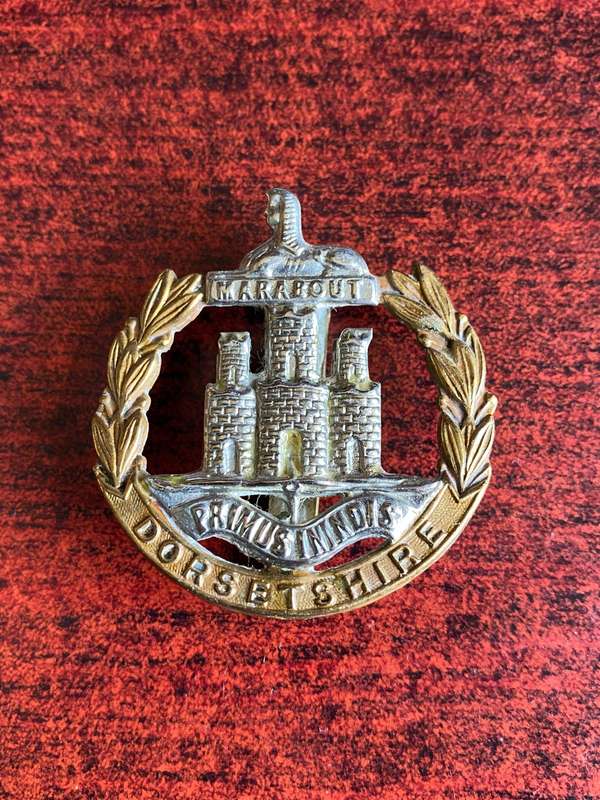DORSETSHIRE REGT. CAP BADGE-WORN-1950-1951
