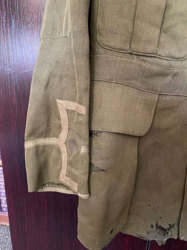 WW1 ENGINEERS UNIFORM JACKET- DAMAGED