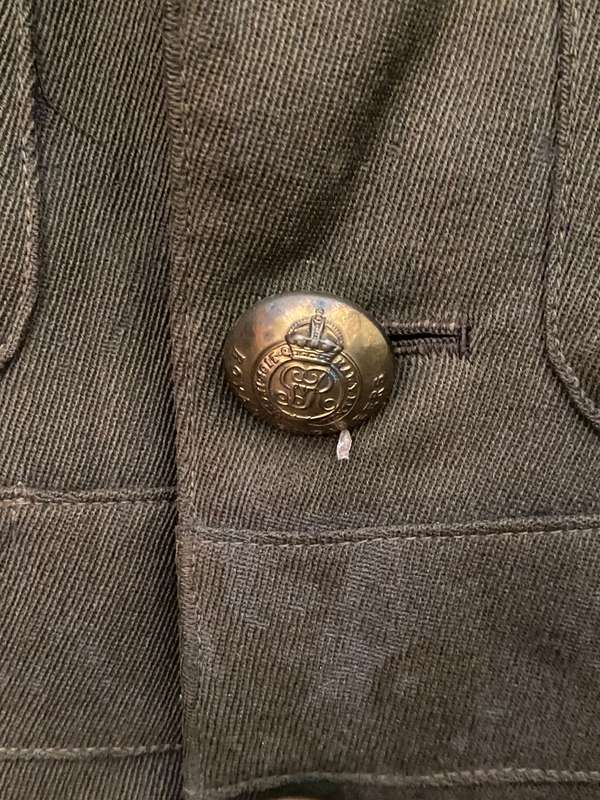 WW1 ENGINEERS UNIFORM JACKET- DAMAGED
