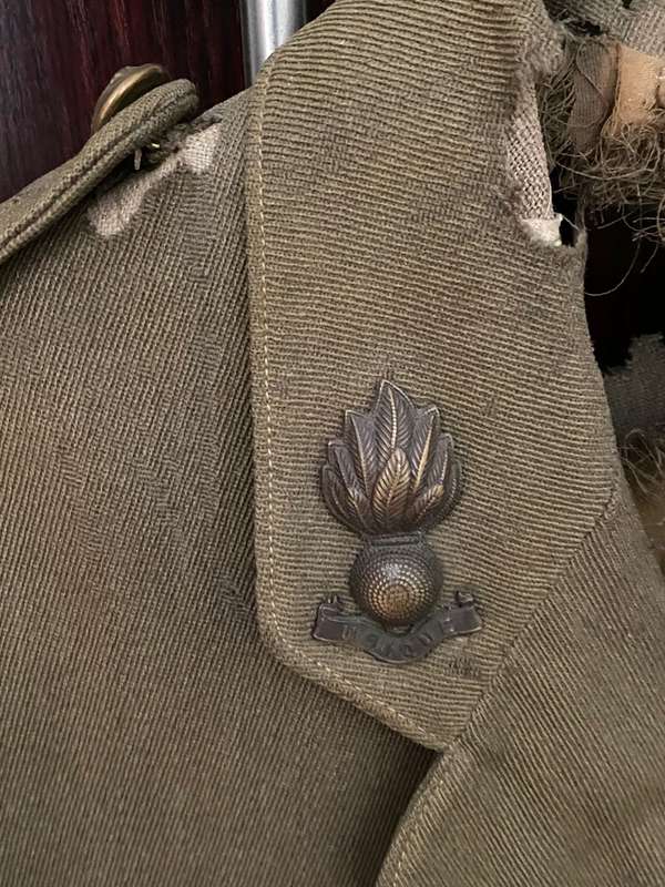 WW1 ENGINEERS UNIFORM JACKET- DAMAGED