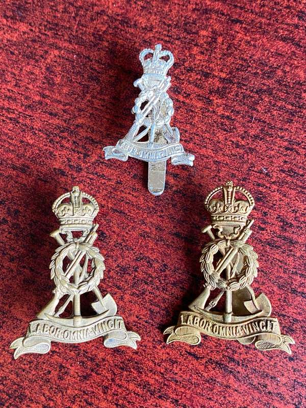 ROYAL PIONEER CORPS- 3X CAP BADGES-SOLD TOGETHER