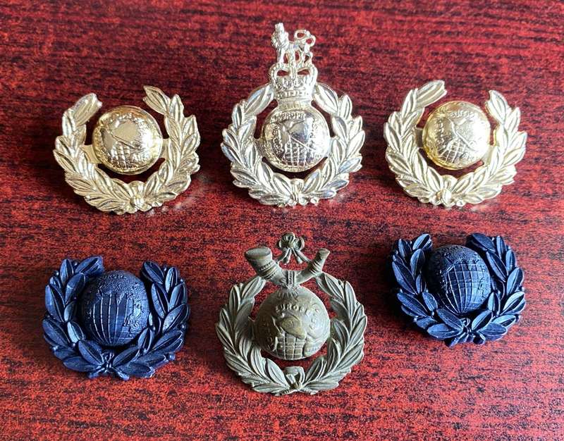 ROYAL MARINES,SELECTION OF 6 BADGES-SOLD TOGETHER