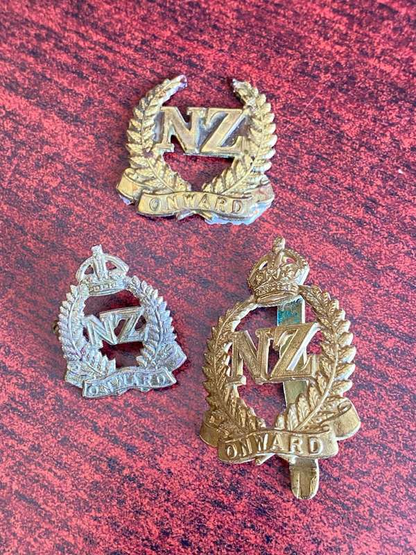 3 X WW2 NEW ZEALAND BADGES-SOLD TOGETHER