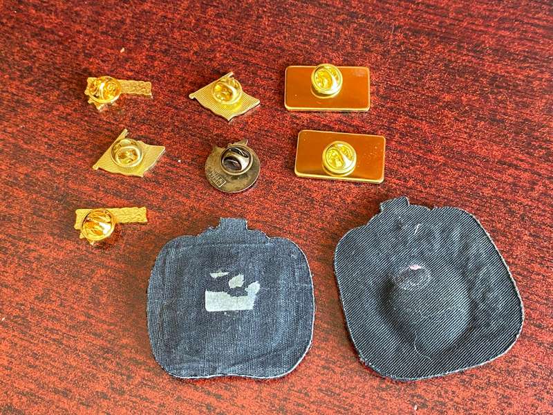 MIXED CANADIAN BADGES-SOLD TOGETHER- 9 IN TOTAL