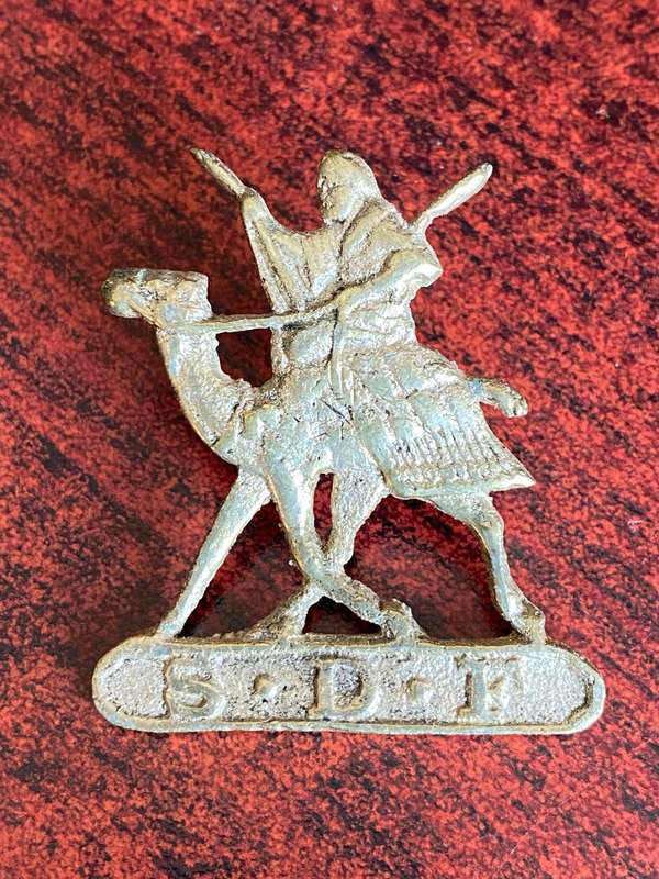 SUDAN DEFENCE FORCE-WW2 CAP BADGE- NO SLIDER