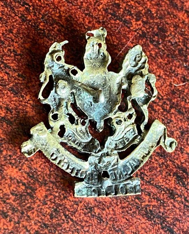 BECHUANALAND PROTECTORATE POLICE COLLAR BADGE- NO LUGS- WORN FROM 1934
