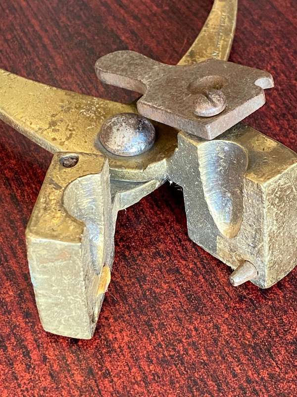 BOER WAR (ZULU WAR??) SOLID BRASS AMMUNITION MOULDS-THE ONE WITH CLEAR MAKERS MARKINGS-PLEASE LOOK A