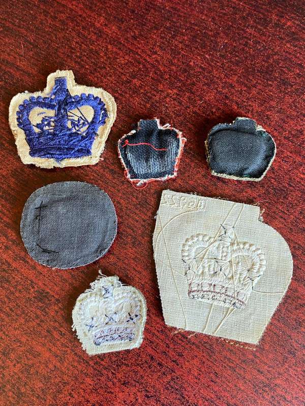 SELECTION OF BRITISH RANK BADGES- 6 IN TOTAL